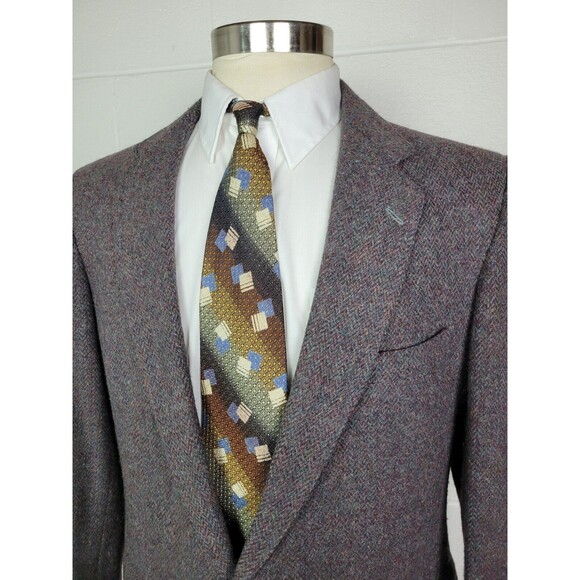 Vtg‎ Magee Tweed Mens Donegal Wool Tweed Sport Coat Jacket 44L - Picture 2 of 11
